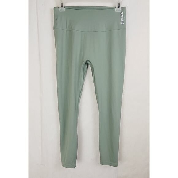 Gym Shark green high rise legging Size Medium Athletic Yoga Active Athleisure - Picture 1 of 7